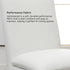 Diane Performance Dining Side Chair with Casters - Dining Table Chair | Dining Room Fabric Chairs | Kinwell Furniture | Modern Upholstered Dining Chairs